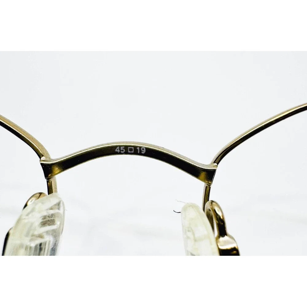 Celebrity Eyeglass Frames Unisex Amber Gold Tortoise Oval Italy 45-19-125